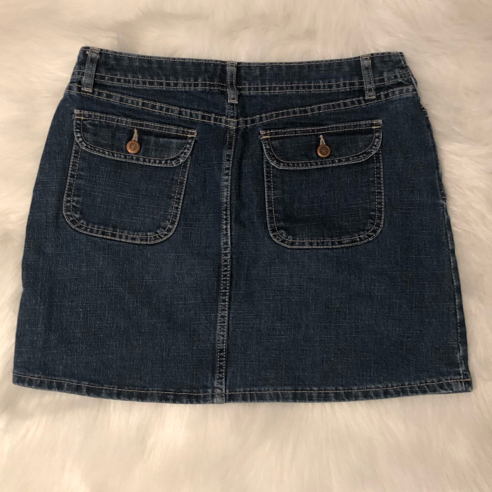 MOSSIMO Juniors Mini Jean Skirt Dark Wash Size 5 - Picture 2 of 5